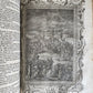 1770 BIBLE in GERMAN antique PIGSKIN FOLIO w/ BRASS FITTINGS illustrated w/ MAPS