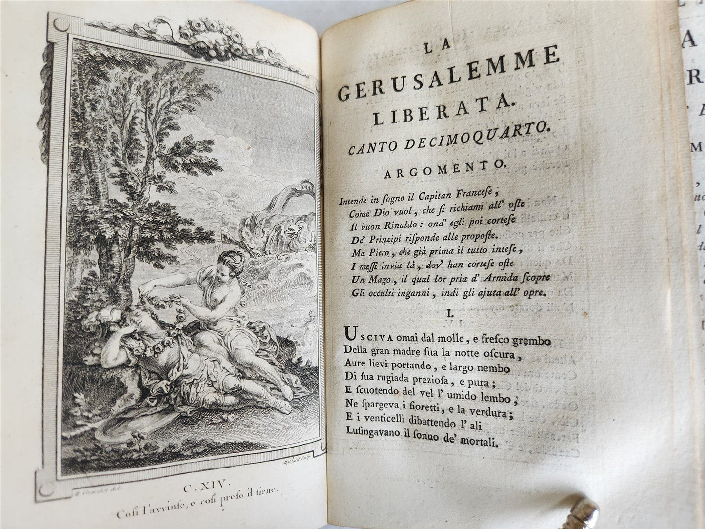 1792 GERUSALEMME LIBERATA by TORQUATO TASSO ITALIAN antique ILLUSTRATED 2 vols