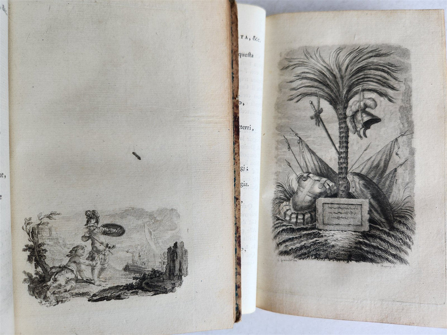 1792 GERUSALEMME LIBERATA by TORQUATO TASSO ITALIAN antique ILLUSTRATED 2 vols