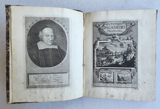 1736 POETRY in DUTCH PALAMEDES antique ILLUSTRATED
