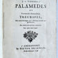 1736 POETRY in DUTCH PALAMEDES antique ILLUSTRATED