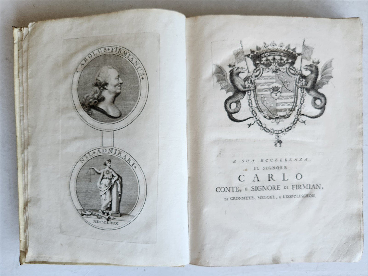 1769 FIRST INHABITANTS of ITALY by STANISLAO BARDETTI antique VELLUM BOUND