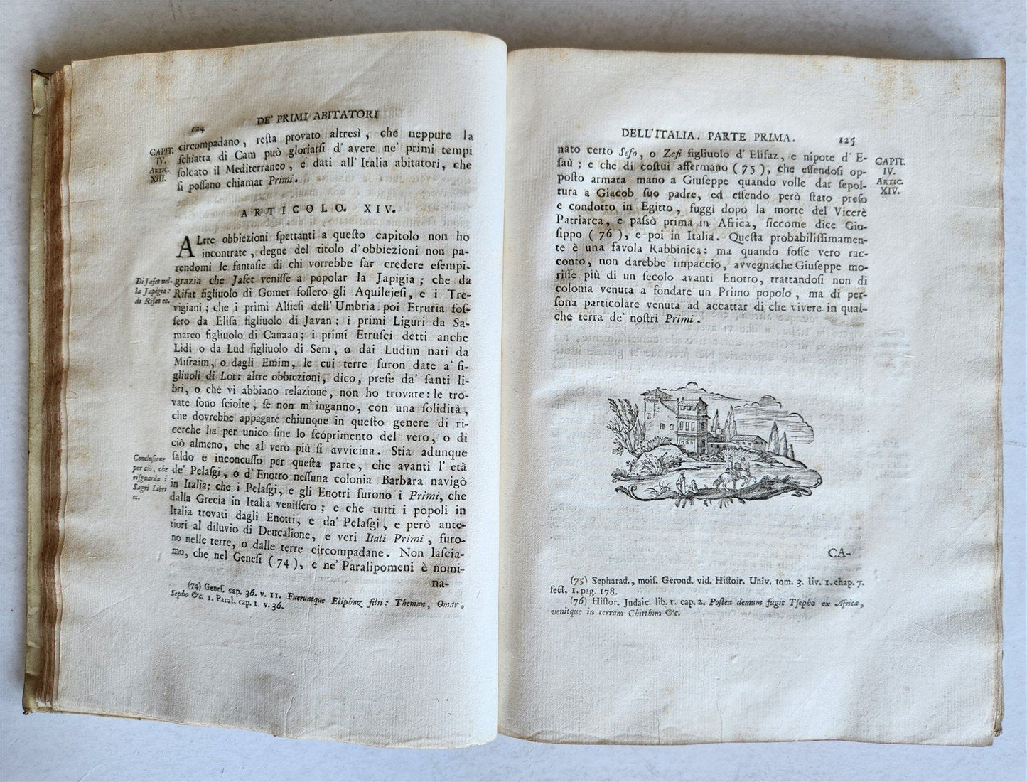 1769 FIRST INHABITANTS of ITALY by STANISLAO BARDETTI antique VELLUM BOUND