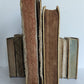 18th CENTURY LOT of 10 antique VELLUM BOUND BOOKS decorative