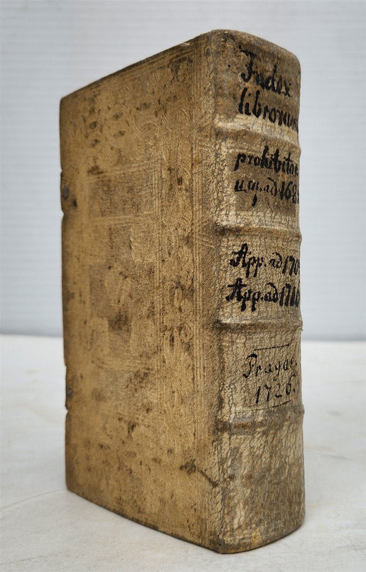 1726 INDEX of PROHIBITED BOOKS PRAGUE antique PIGSKIN BINDING Index librorum