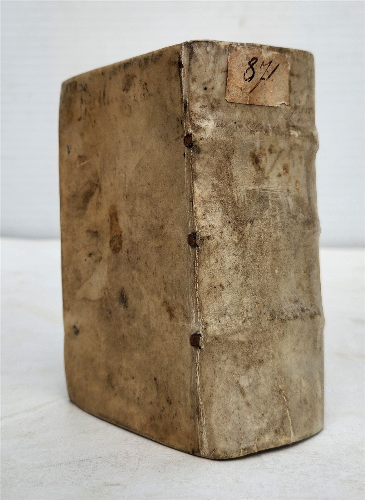 1593 TRAGIC STORIES by M. Bandello in FRENCH antique VELLUM BINDING 16th century