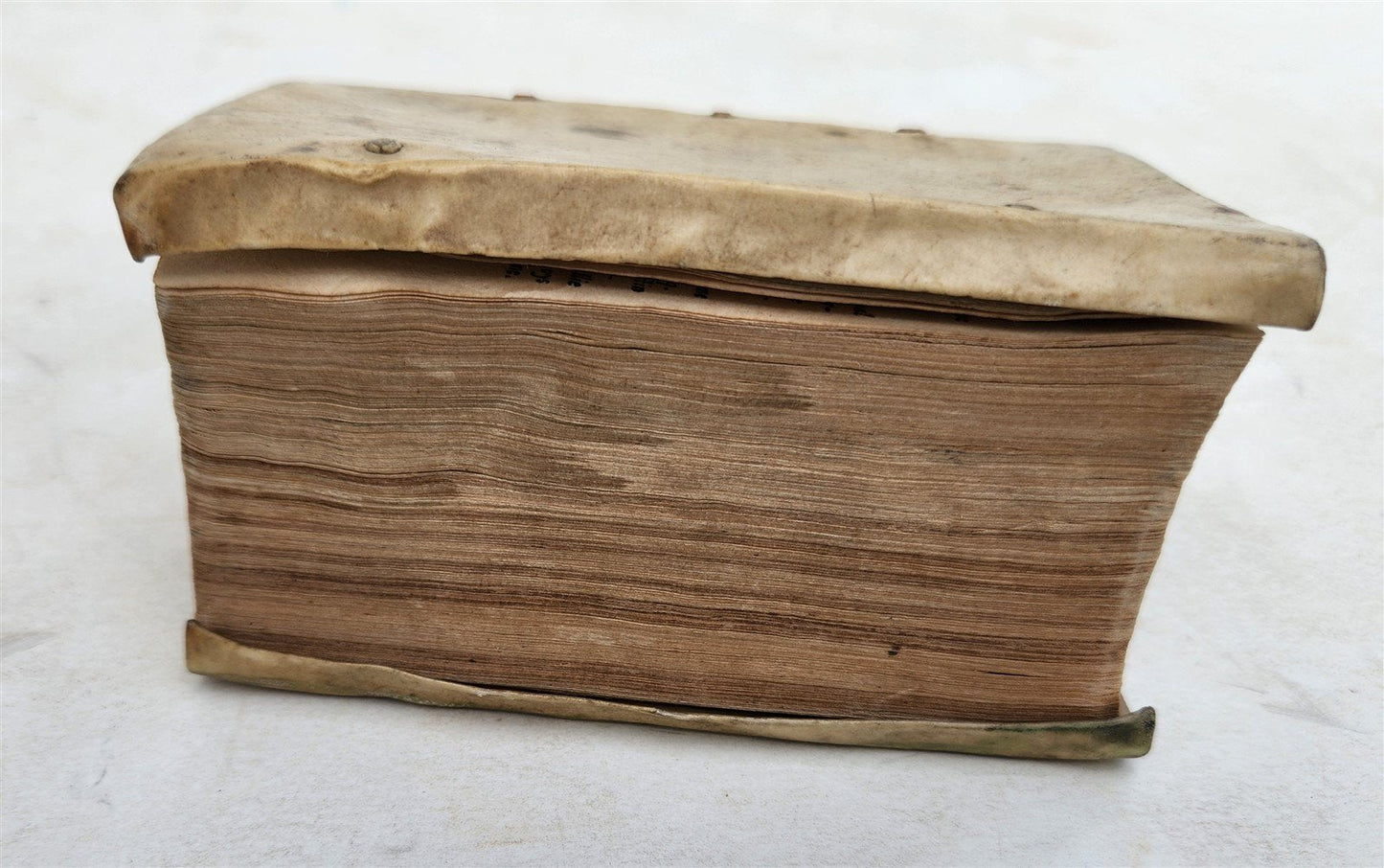 1593 TRAGIC STORIES by M. Bandello in FRENCH antique VELLUM BINDING 16th century