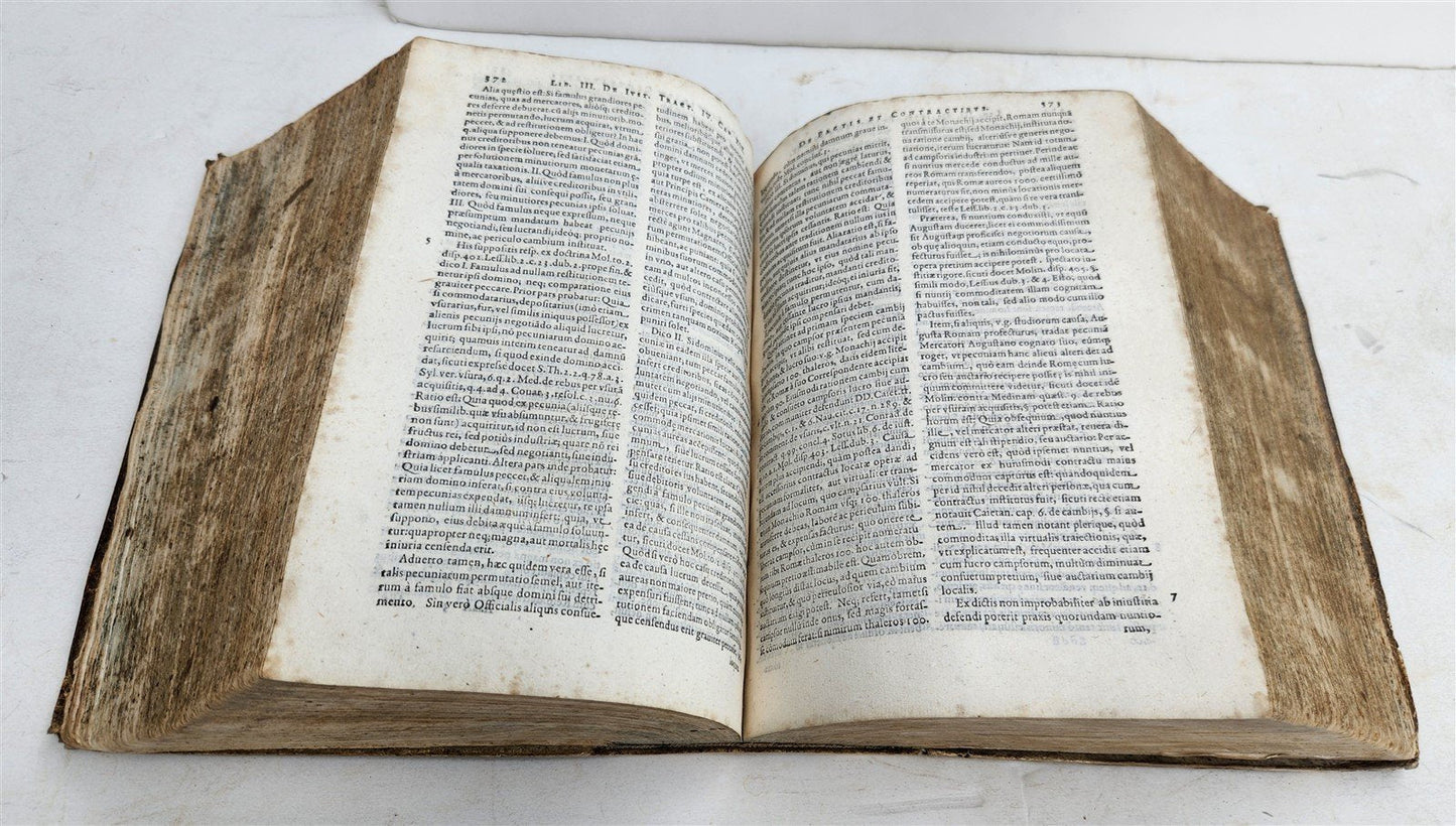 1626 THEOLOGY AGAINST WITCH TRIALS by LAYMANN antique PIGSKIN BINDING 17th cent.