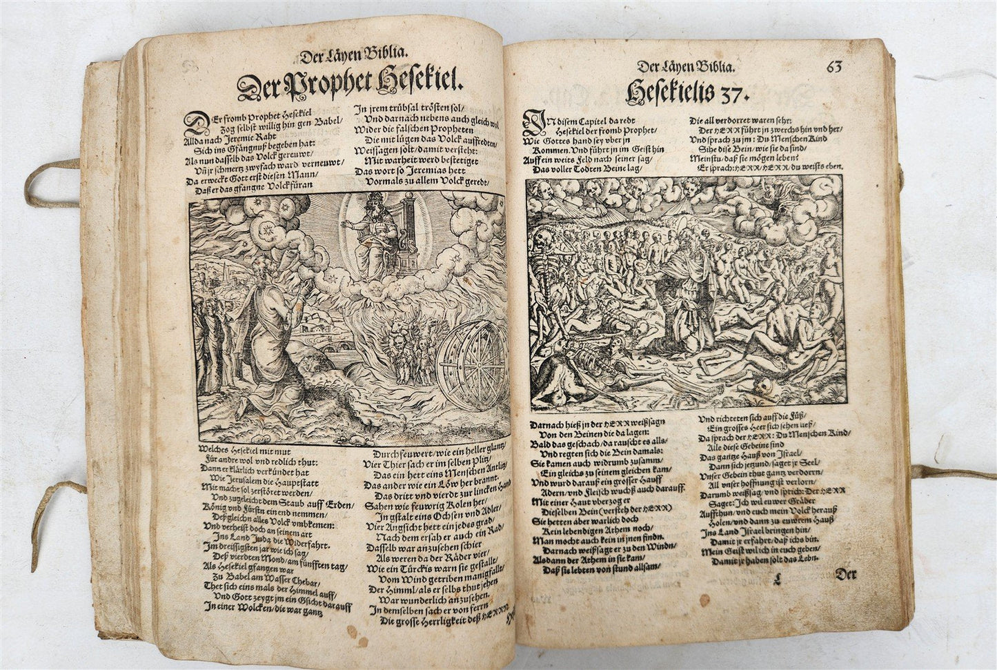 1569 PICTURE BIBLE antique ILLUSTRATED LAYMANS BIBLIA J. Amman Solis Bocksberger