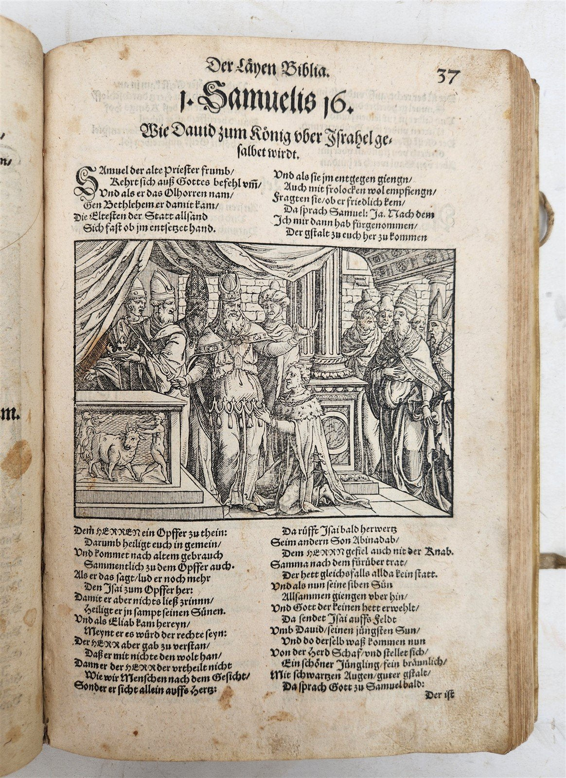 1569 PICTURE BIBLE antique ILLUSTRATED LAYMANS BIBLIA J. Amman Solis Bocksberger