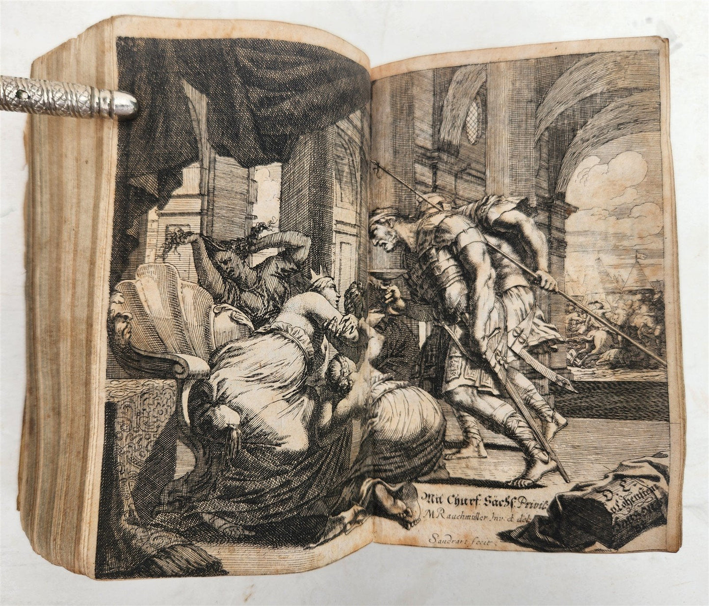 1689 ILLUSTRATED THEATRE PLAYS antique IBRAHIM SULTAN CLEOPATRA AGRIPPINA vellum