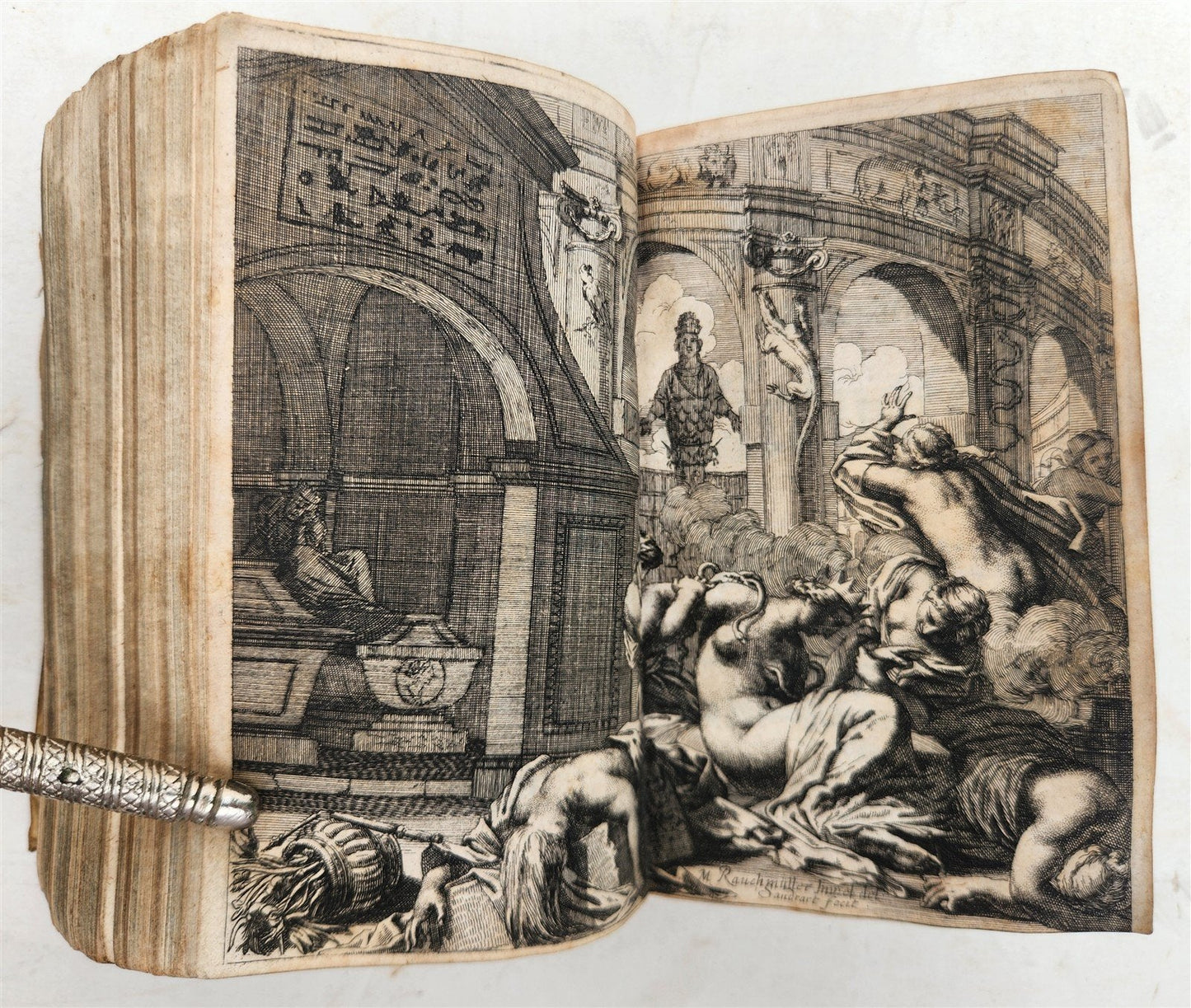 1689 ILLUSTRATED THEATRE PLAYS antique IBRAHIM SULTAN CLEOPATRA AGRIPPINA vellum