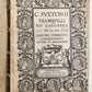 1591 BIOGRAPHIES of ROMAN RULERS antique ILLUSTRATED 12 CAESARS vellum PLANTIN