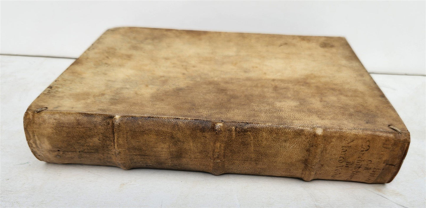 1567 ARCHITECTURE by VITRUVIUS antique FULLY ILLUSTRATED 16th CENTURY vellum