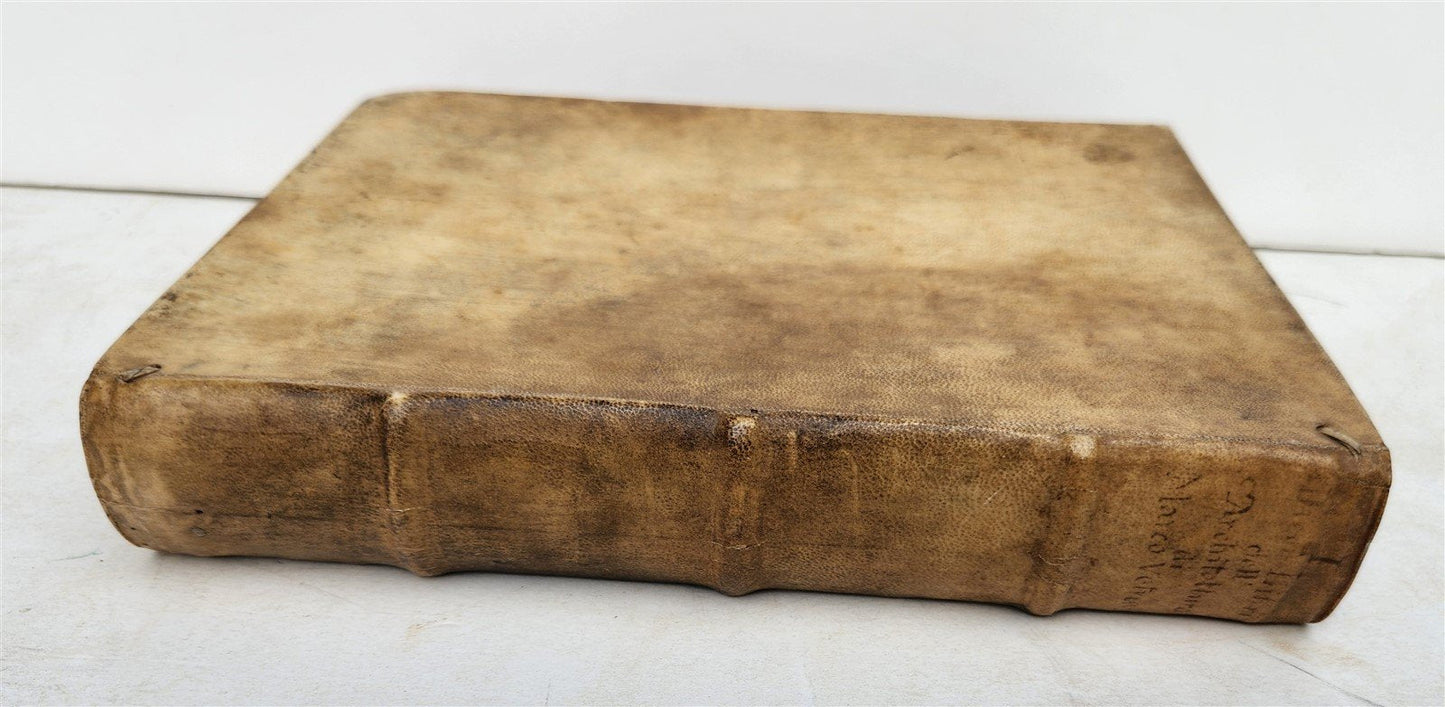 1567 ARCHITECTURE by VITRUVIUS antique FULLY ILLUSTRATED 16th CENTURY vellum