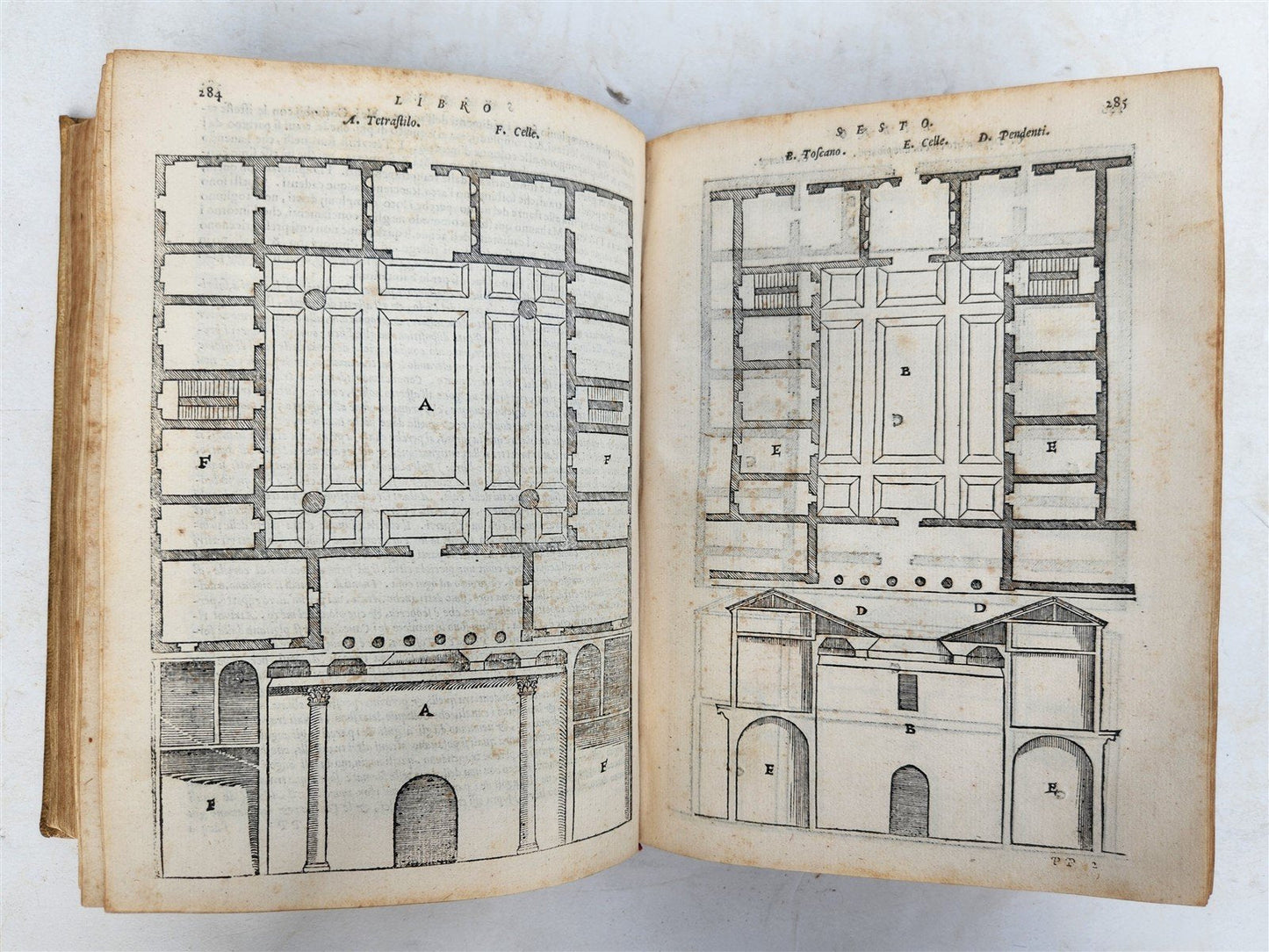 1567 ARCHITECTURE by VITRUVIUS antique FULLY ILLUSTRATED 16th CENTURY vellum