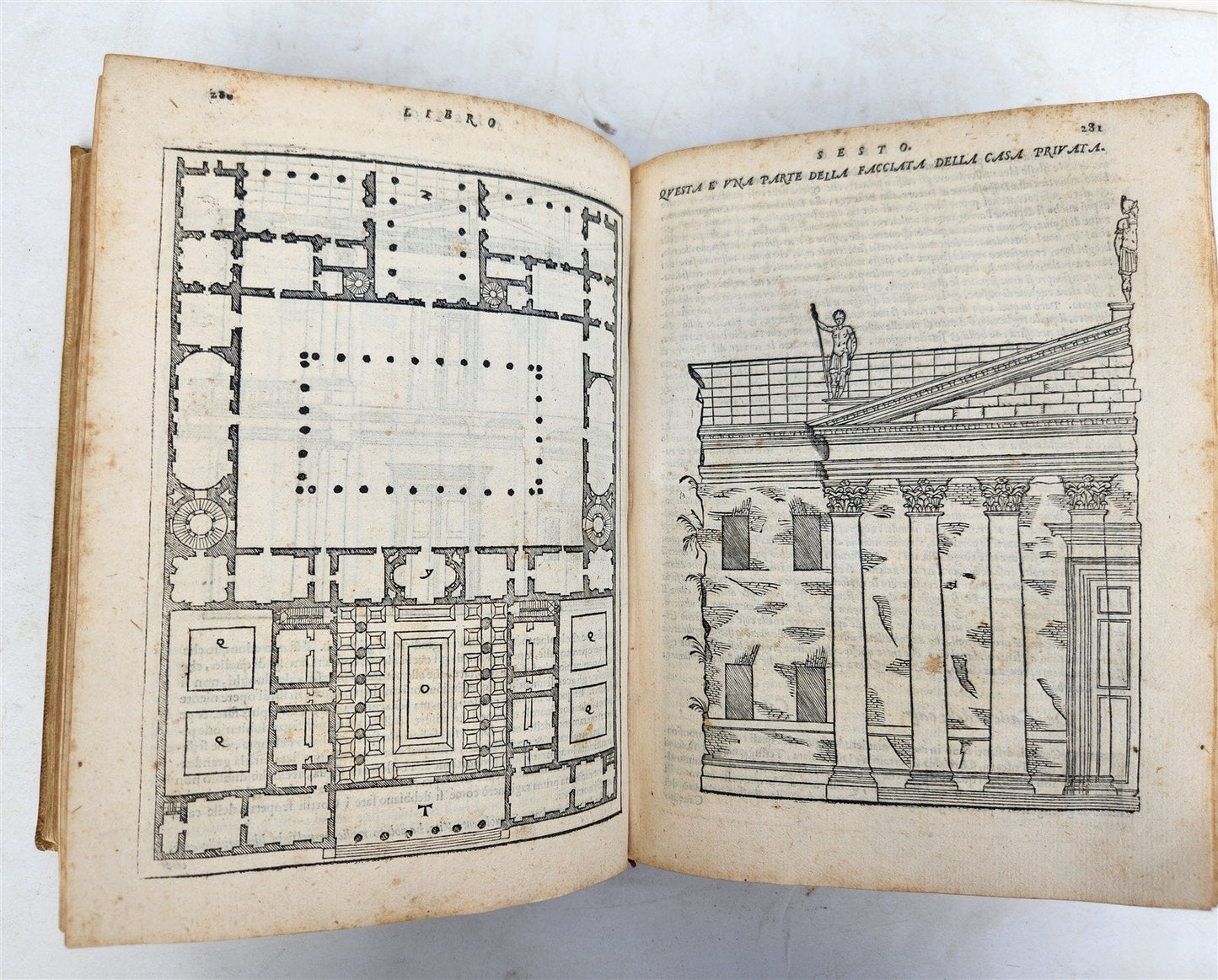 1567 ARCHITECTURE by VITRUVIUS antique FULLY ILLUSTRATED 16th CENTURY vellum