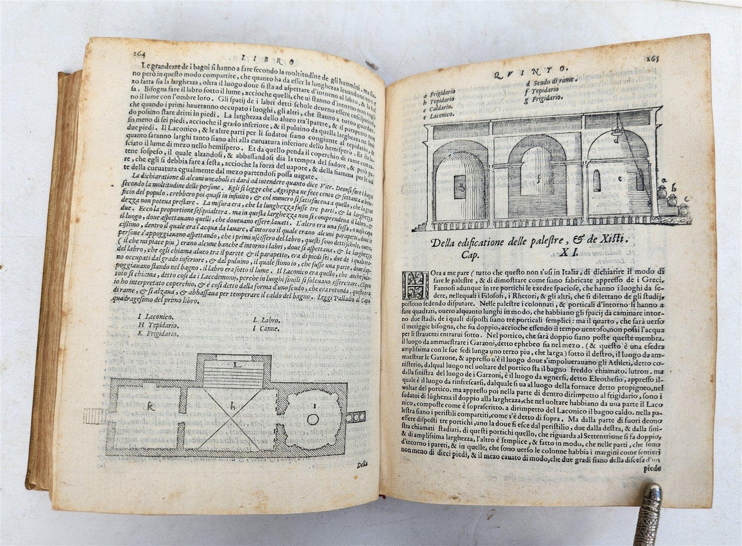 1567 ARCHITECTURE by VITRUVIUS antique FULLY ILLUSTRATED 16th CENTURY vellum