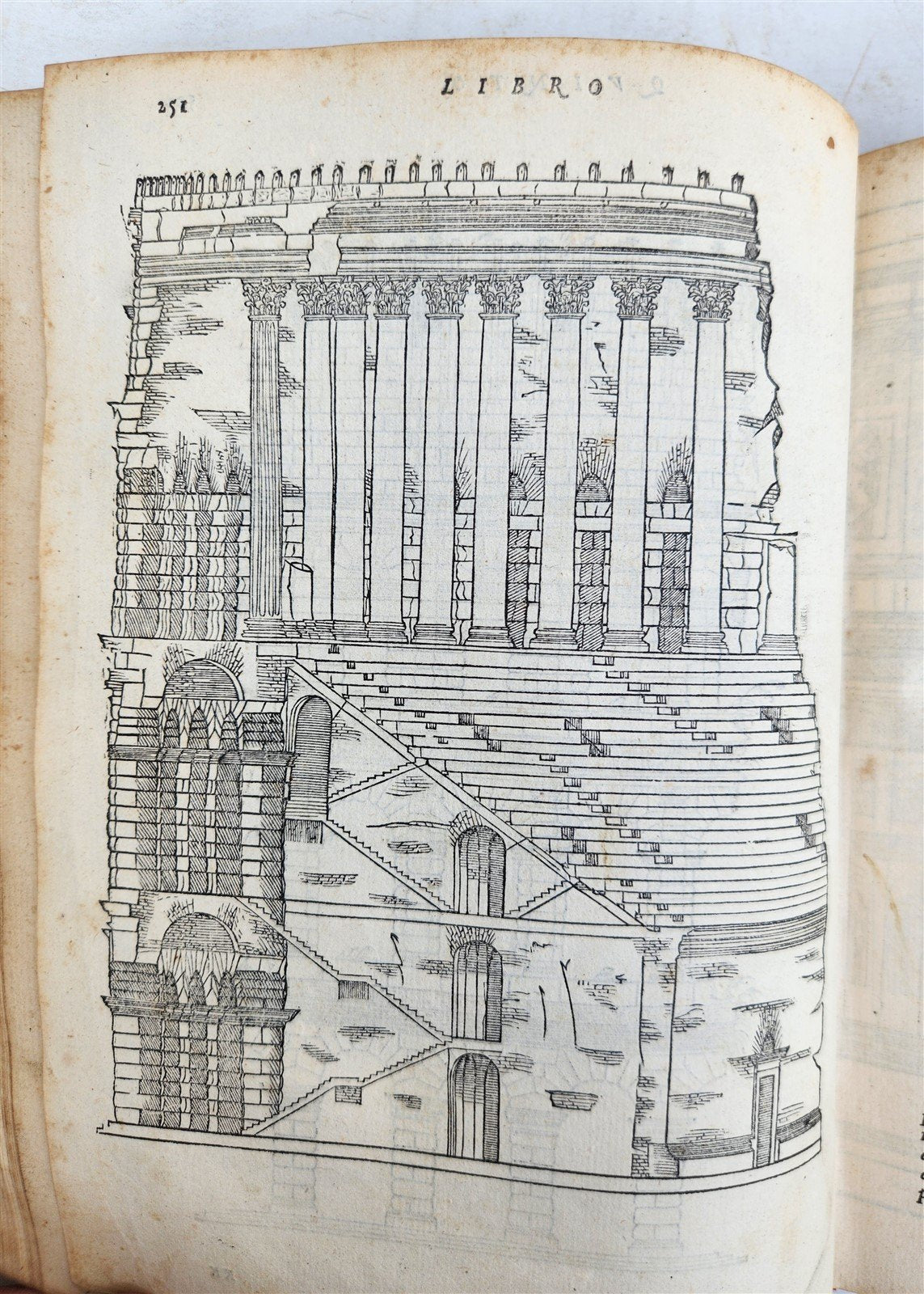 1567 ARCHITECTURE by VITRUVIUS antique FULLY ILLUSTRATED 16th CENTURY vellum