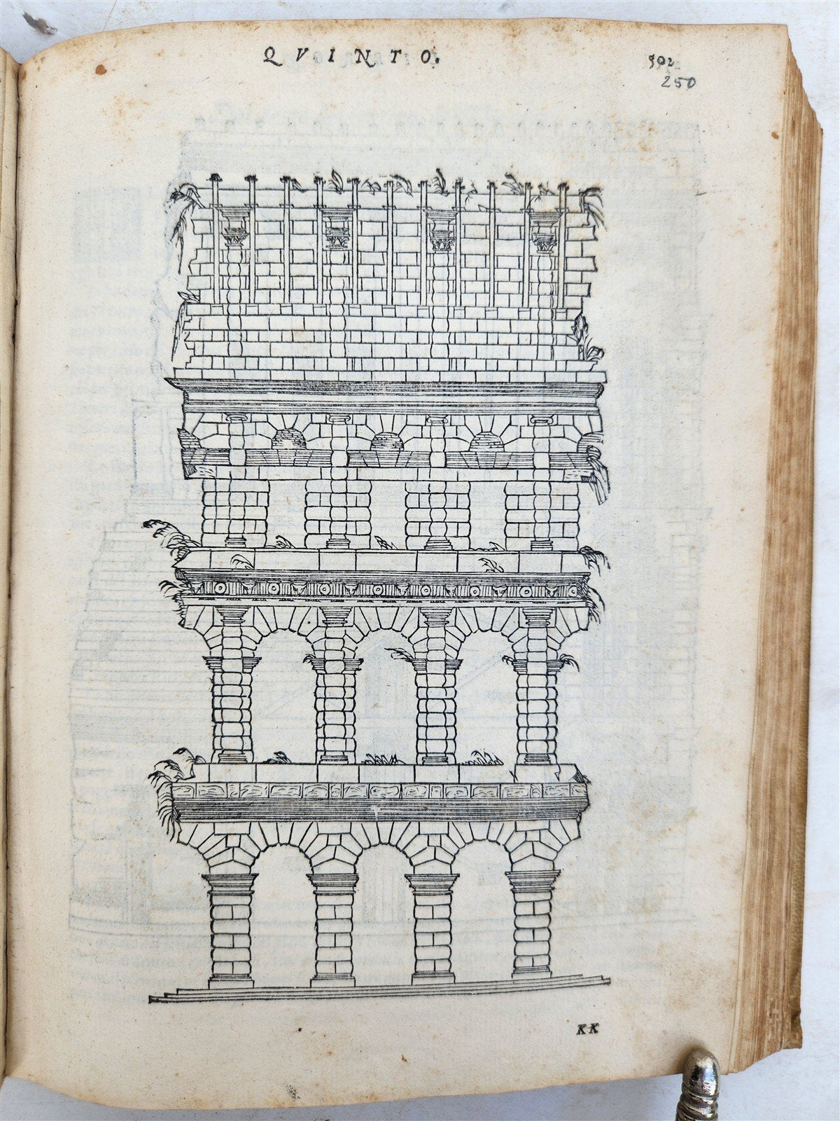 1567 ARCHITECTURE by VITRUVIUS antique FULLY ILLUSTRATED 16th CENTURY vellum