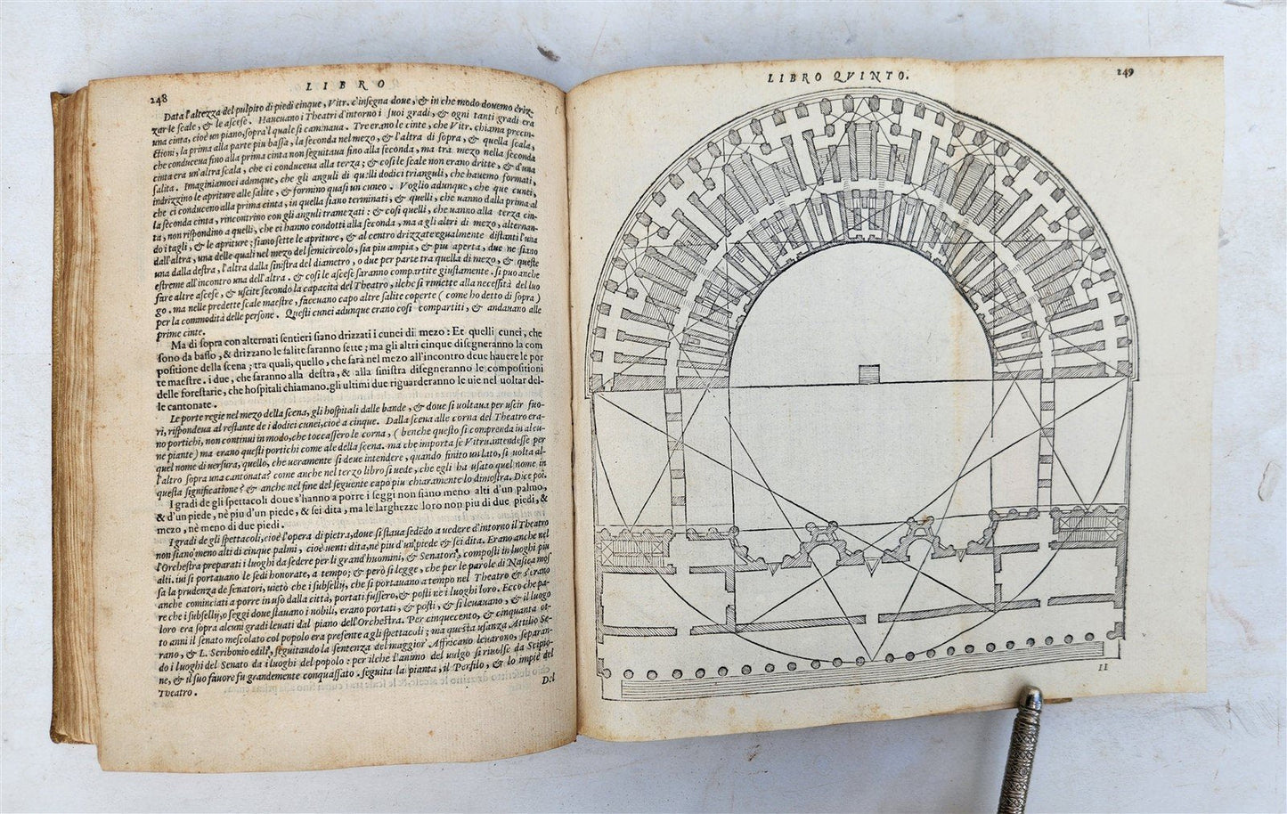 1567 ARCHITECTURE by VITRUVIUS antique FULLY ILLUSTRATED 16th CENTURY vellum