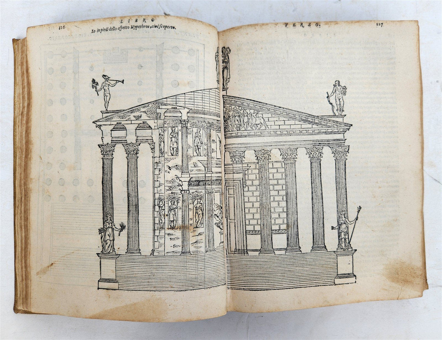 1567 ARCHITECTURE by VITRUVIUS antique FULLY ILLUSTRATED 16th CENTURY vellum