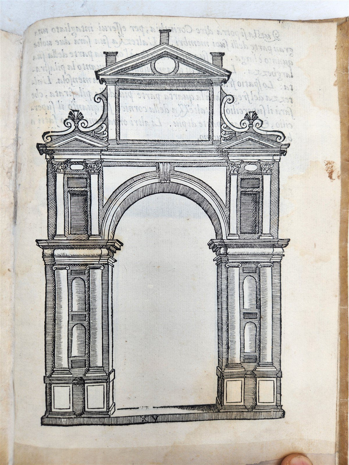 1566 ARCHITECTURE by S. SERLIO antique FULLY ILLUSTRATED 16th CENTURY vellum