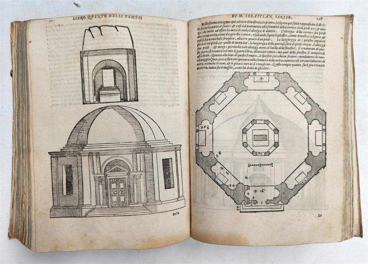 1566 ARCHITECTURE by S. SERLIO antique FULLY ILLUSTRATED 16th CENTURY vellum