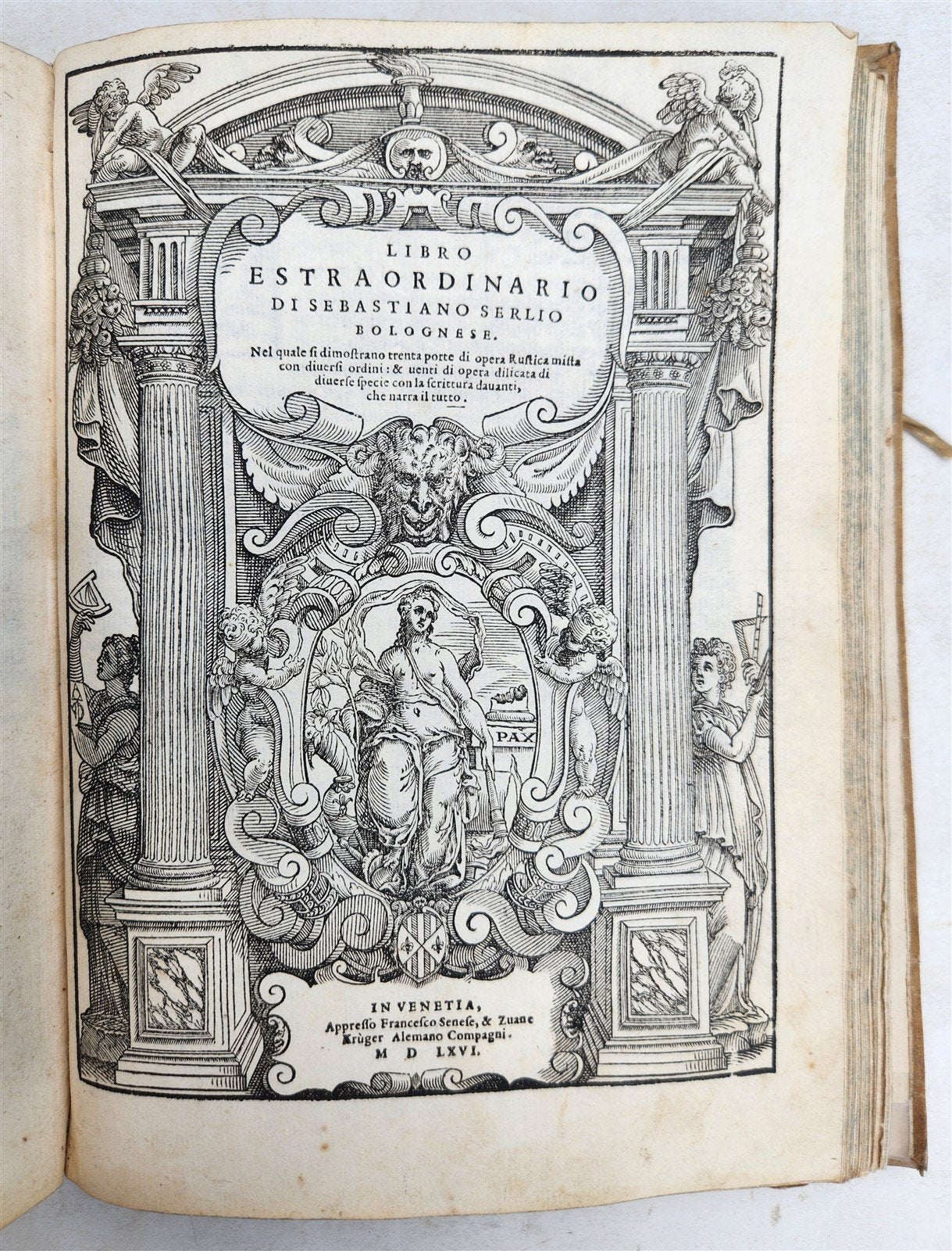 1566 ARCHITECTURE by S. SERLIO antique FULLY ILLUSTRATED 16th CENTURY vellum