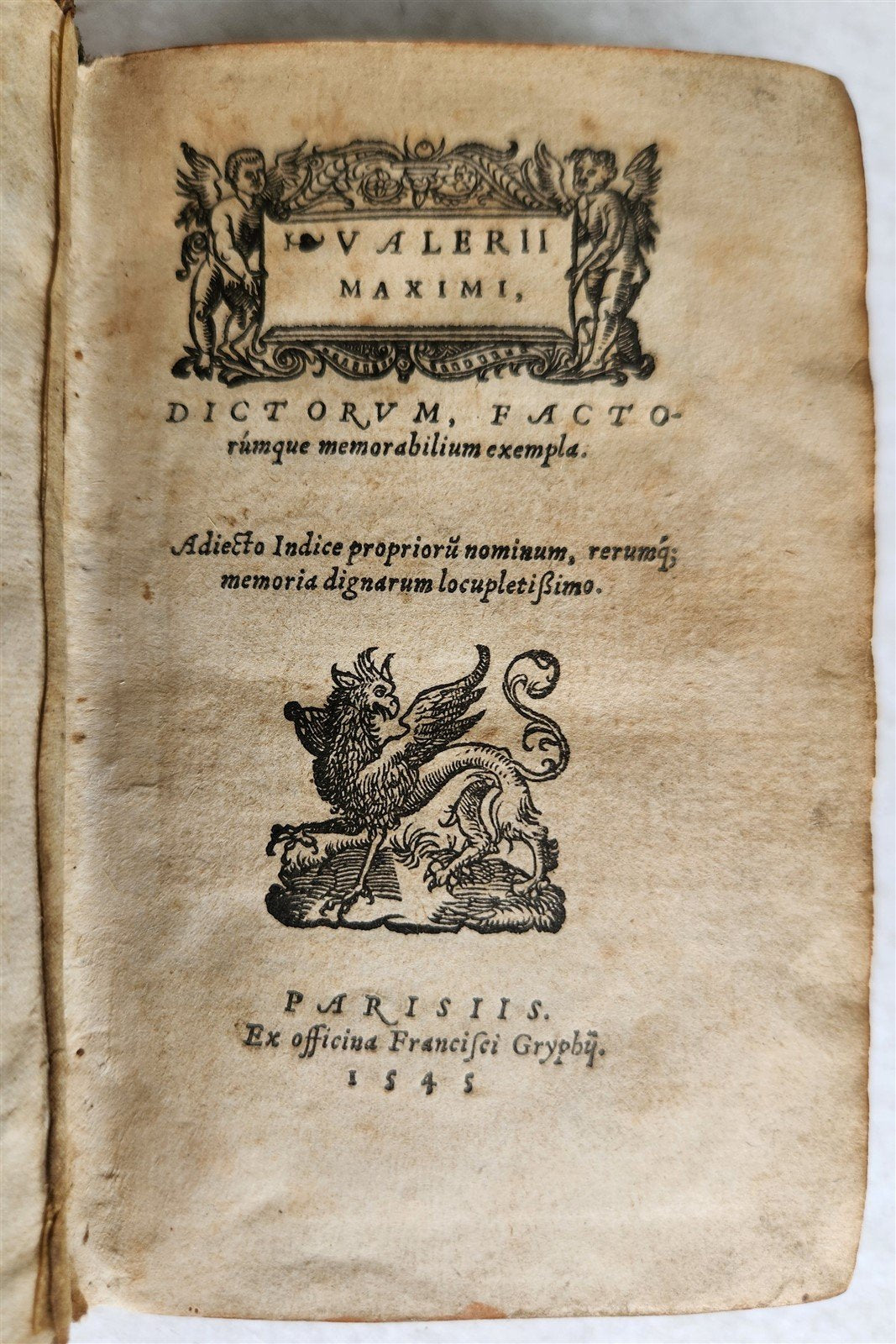 1545 VALERIUS MAXIMUS Factorum dictorumque memorabilium antique ORIGINAL BINDING