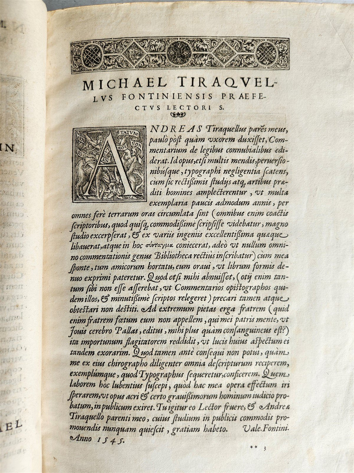 1569 WORK on LAWS of MARRIAGE by Andreas Tiraquellus antique 16th CENTURY FOLIO