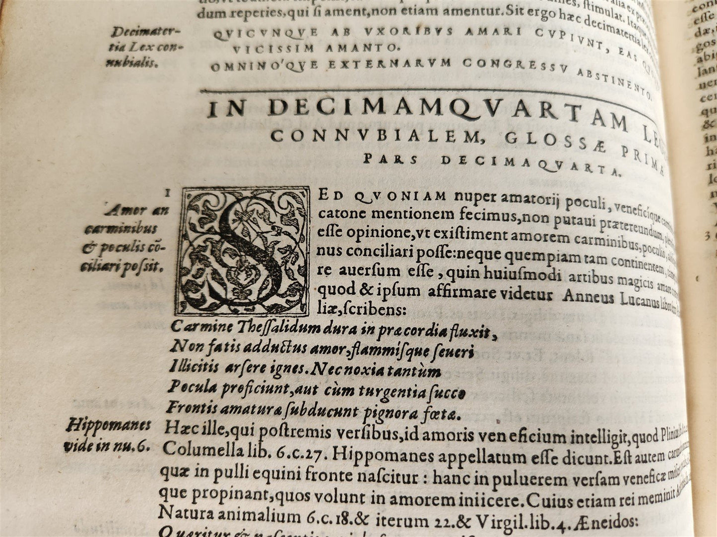 1569 WORK on LAWS of MARRIAGE by Andreas Tiraquellus antique 16th CENTURY FOLIO