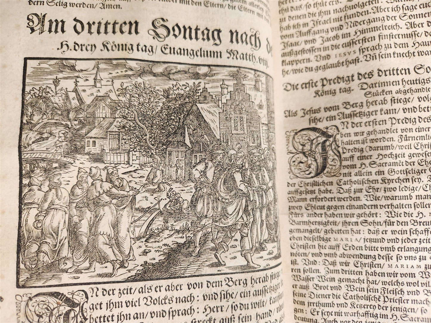 1577 BIBLE COMMENTARIES by J. Feucht ILLUSTRATED antique 16th century FOLIO