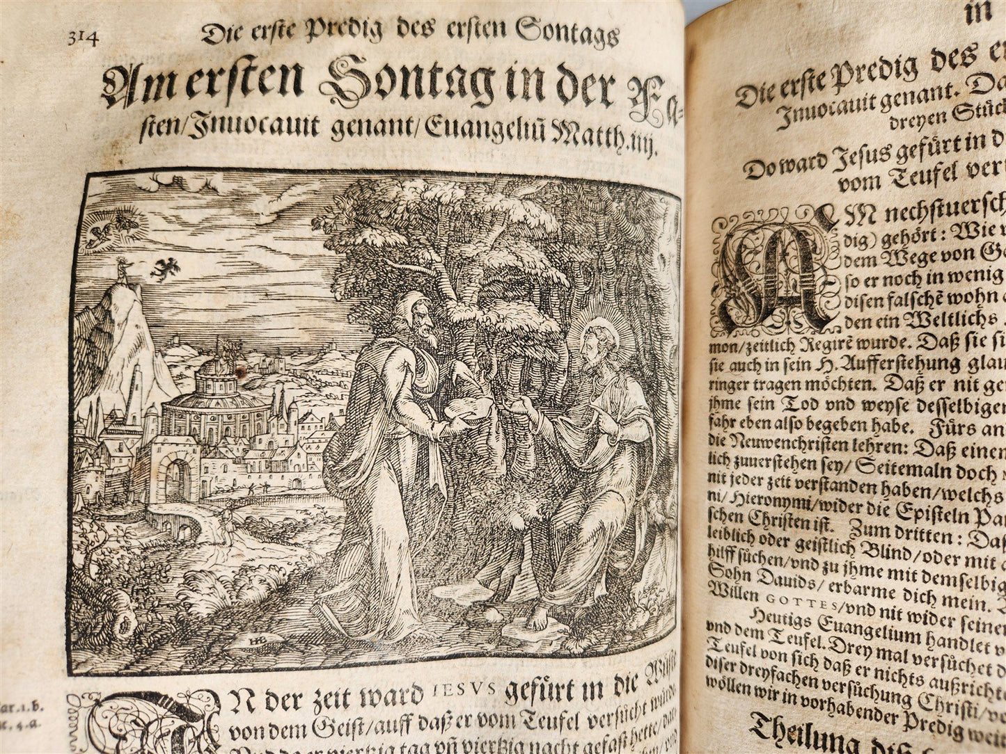 1577 BIBLE COMMENTARIES by J. Feucht ILLUSTRATED antique 16th century FOLIO