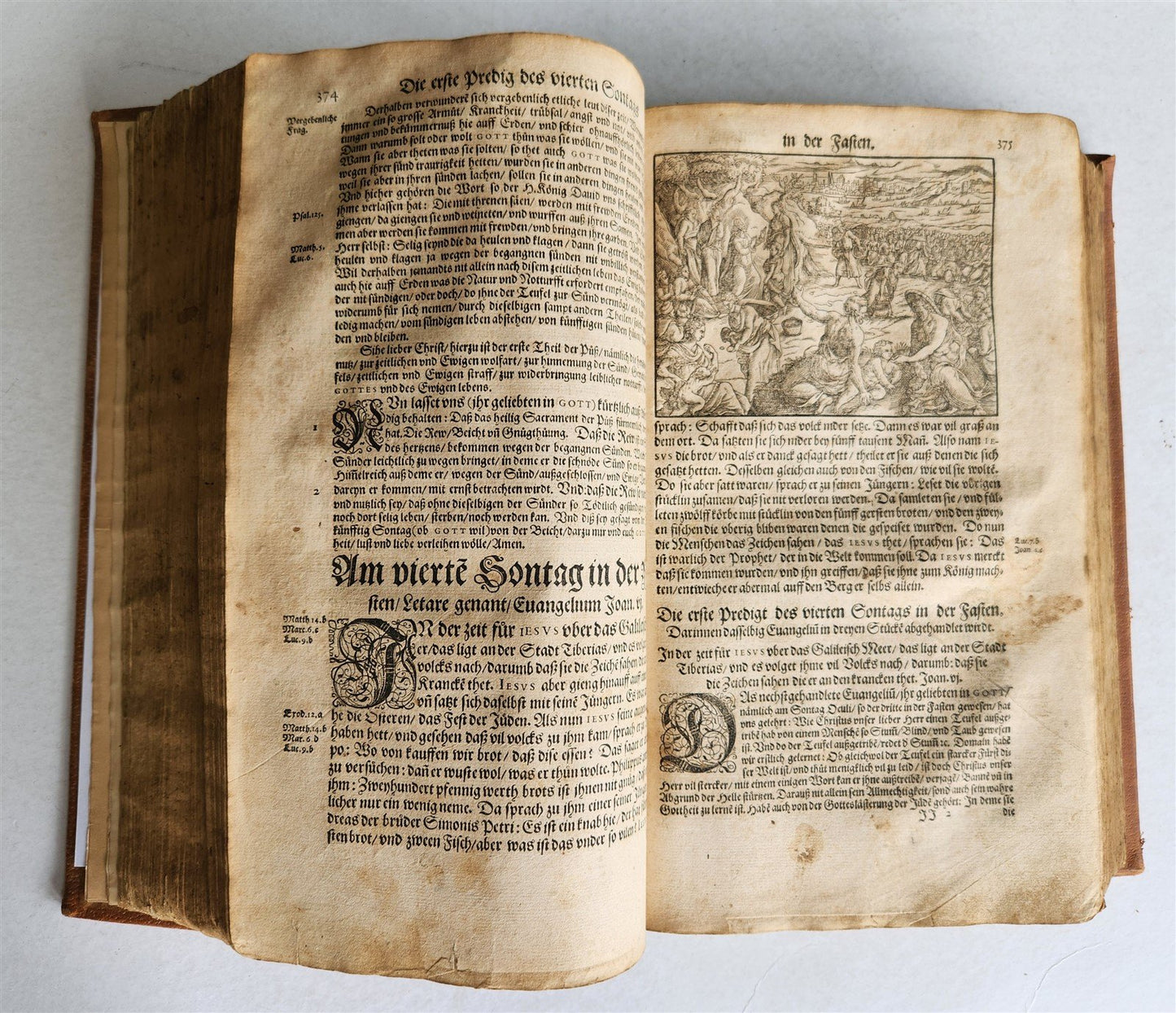 1577 BIBLE COMMENTARIES by J. Feucht ILLUSTRATED antique 16th century FOLIO