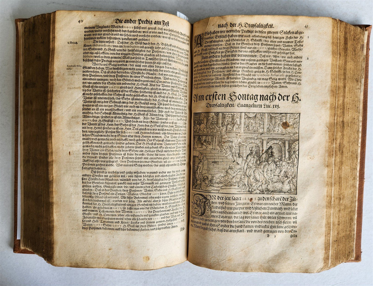 1577 BIBLE COMMENTARIES by J. Feucht ILLUSTRATED antique 16th century FOLIO
