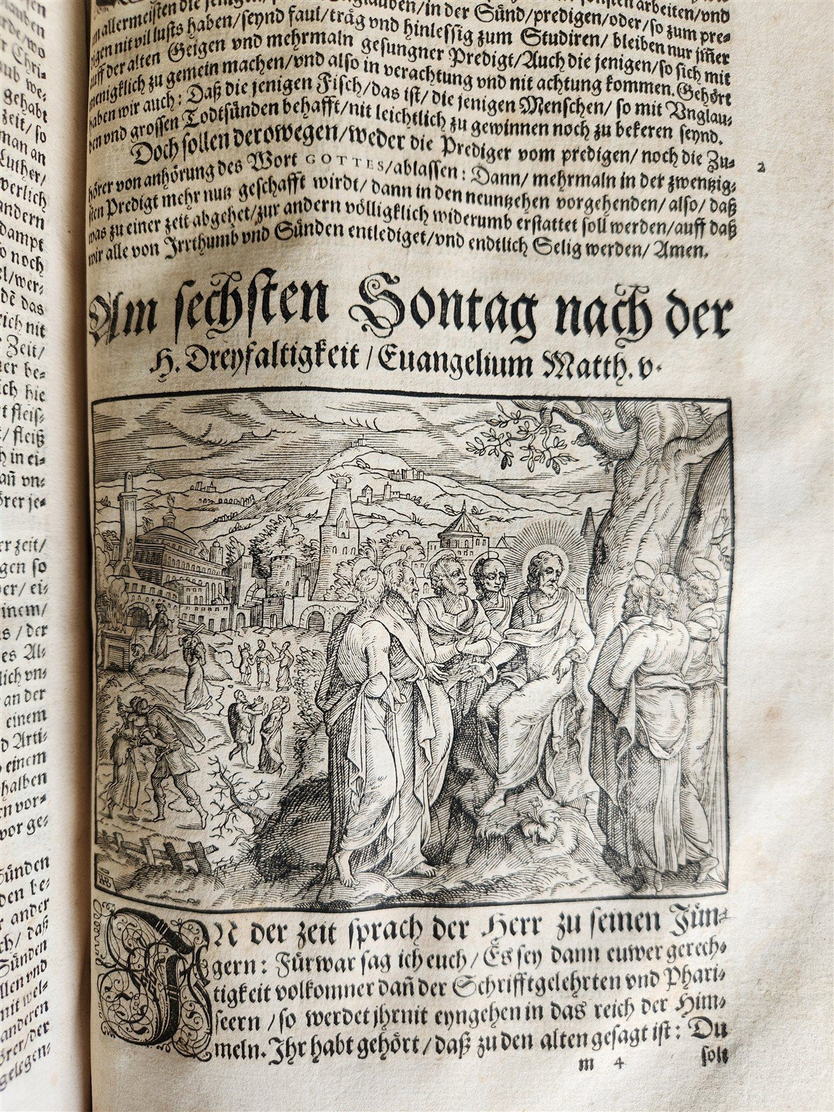 1577 BIBLE COMMENTARIES by J. Feucht ILLUSTRATED antique 16th century FOLIO