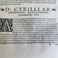 1546 CYRIL of ALEXANDRIA WORKS antique 16th century FOLIO
