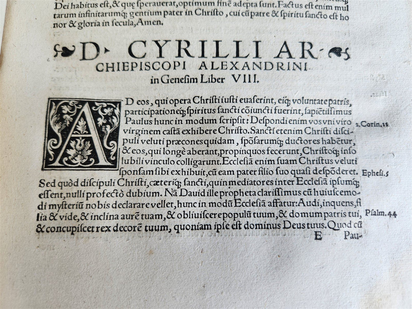 1546 CYRIL of ALEXANDRIA WORKS antique 16th century FOLIO