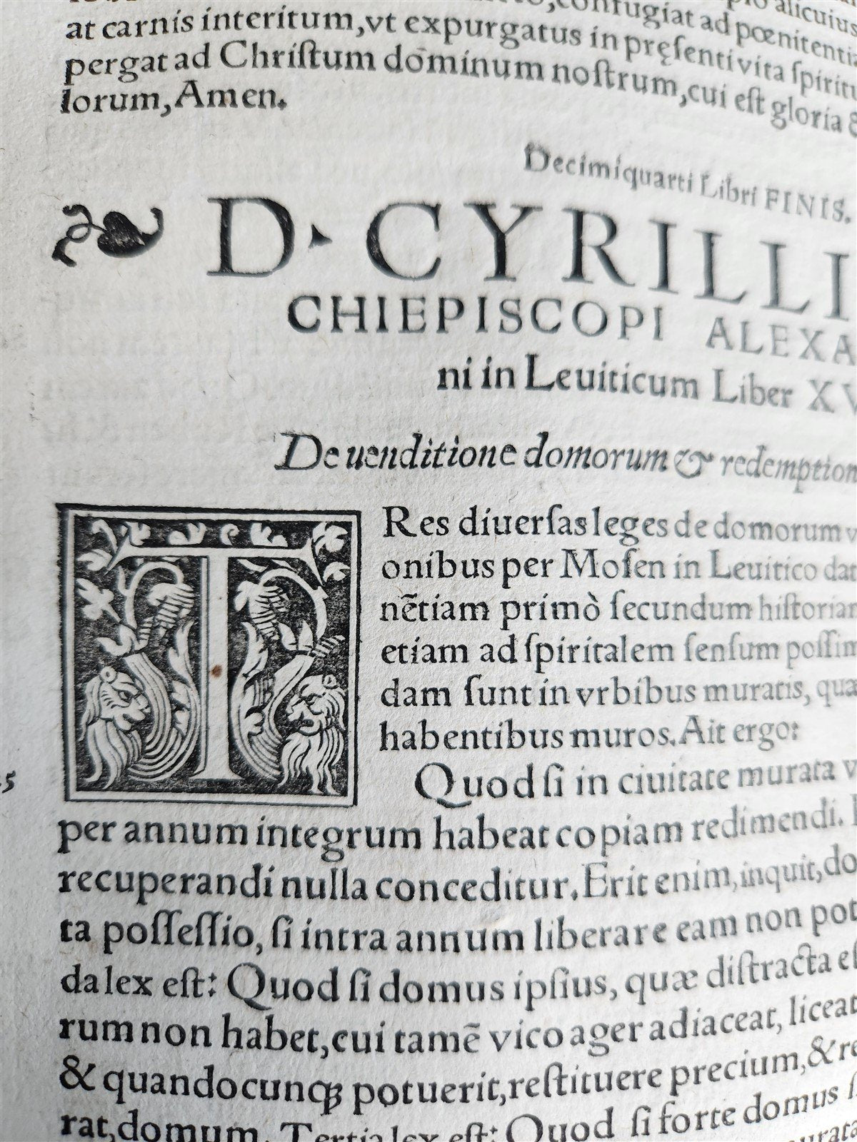 1546 CYRIL of ALEXANDRIA WORKS antique 16th century FOLIO