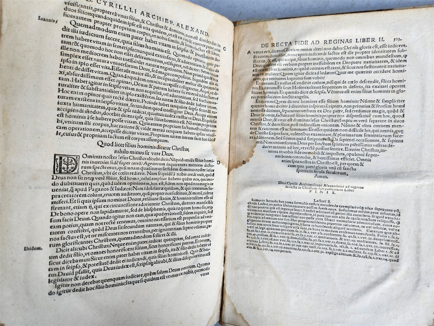 1546 CYRIL of ALEXANDRIA WORKS antique 16th century FOLIO