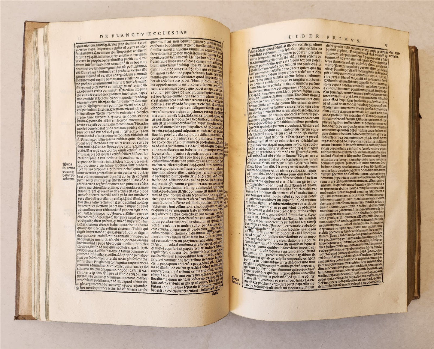 1560 CANON LAW WORK by GALICIAN LAWYER ALVARO PELAYO antique PIGSKIN BOUND FOLIO