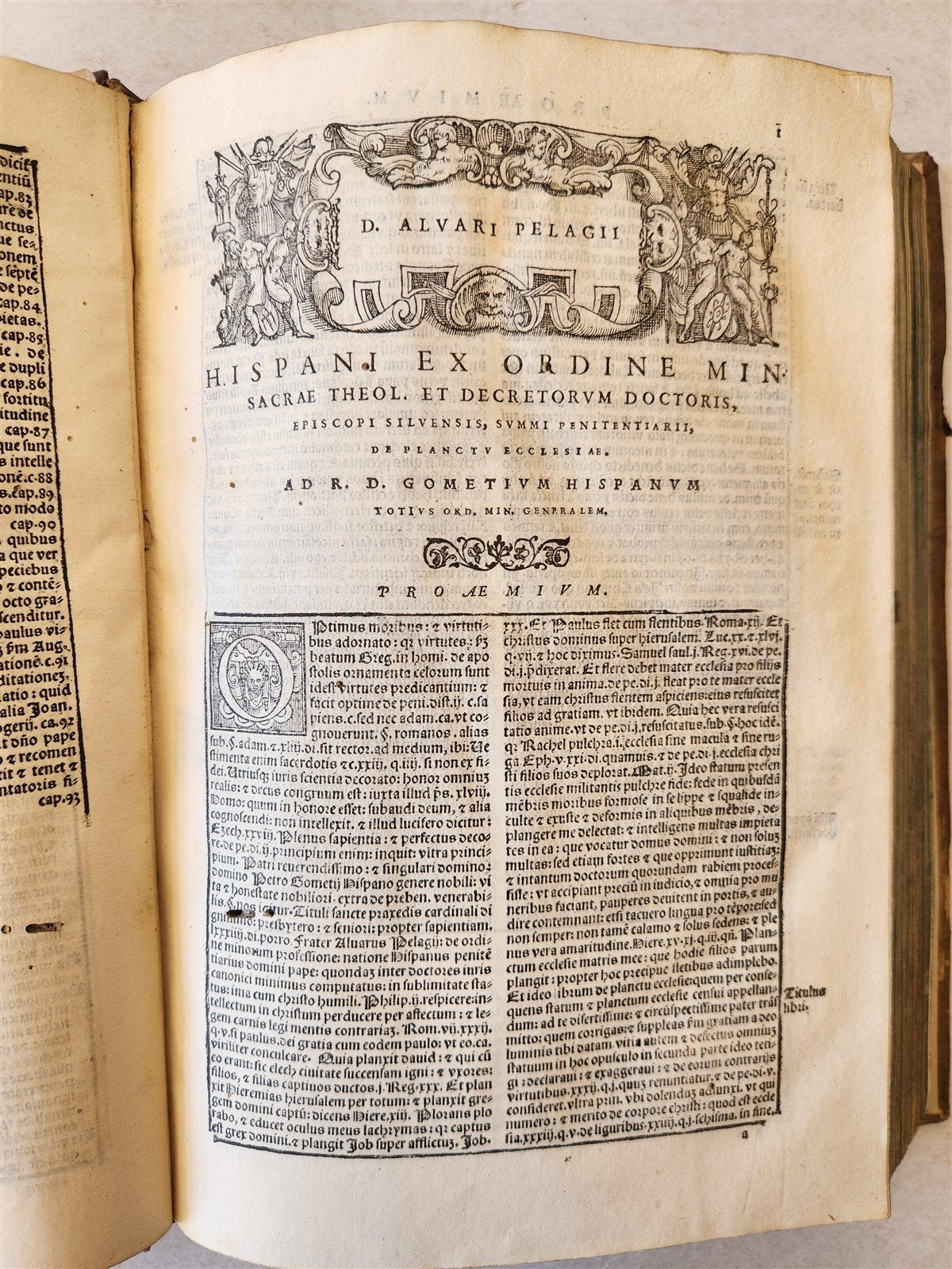 1560 CANON LAW WORK by GALICIAN LAWYER ALVARO PELAYO antique PIGSKIN BOUND FOLIO