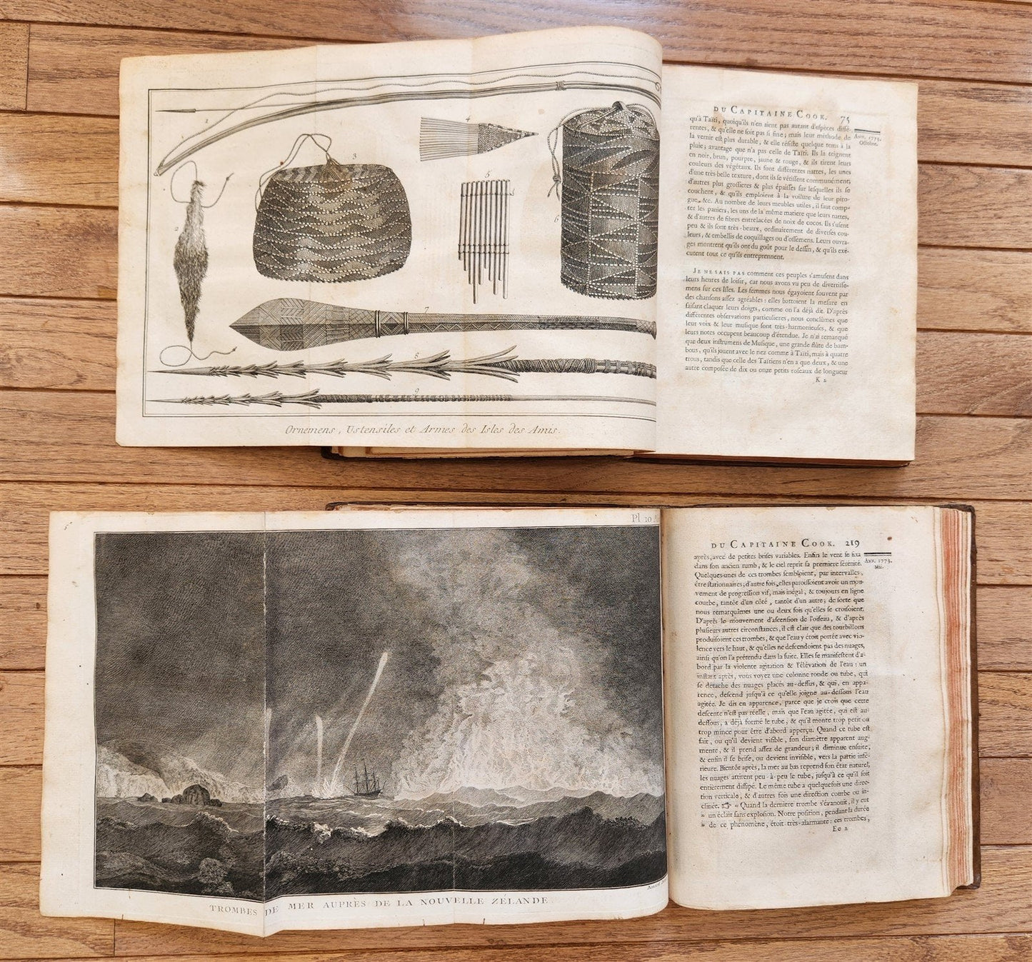 1778 CAPTAIN COOK SECOND VOYAGE 5 VOLUMES antique ILLUSTRATED w/66 PLATES French