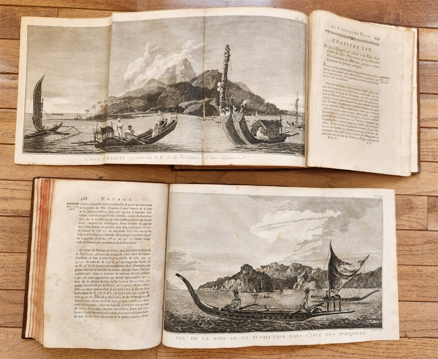 1778 CAPTAIN COOK SECOND VOYAGE 5 VOLUMES antique ILLUSTRATED w/66 PLATES French