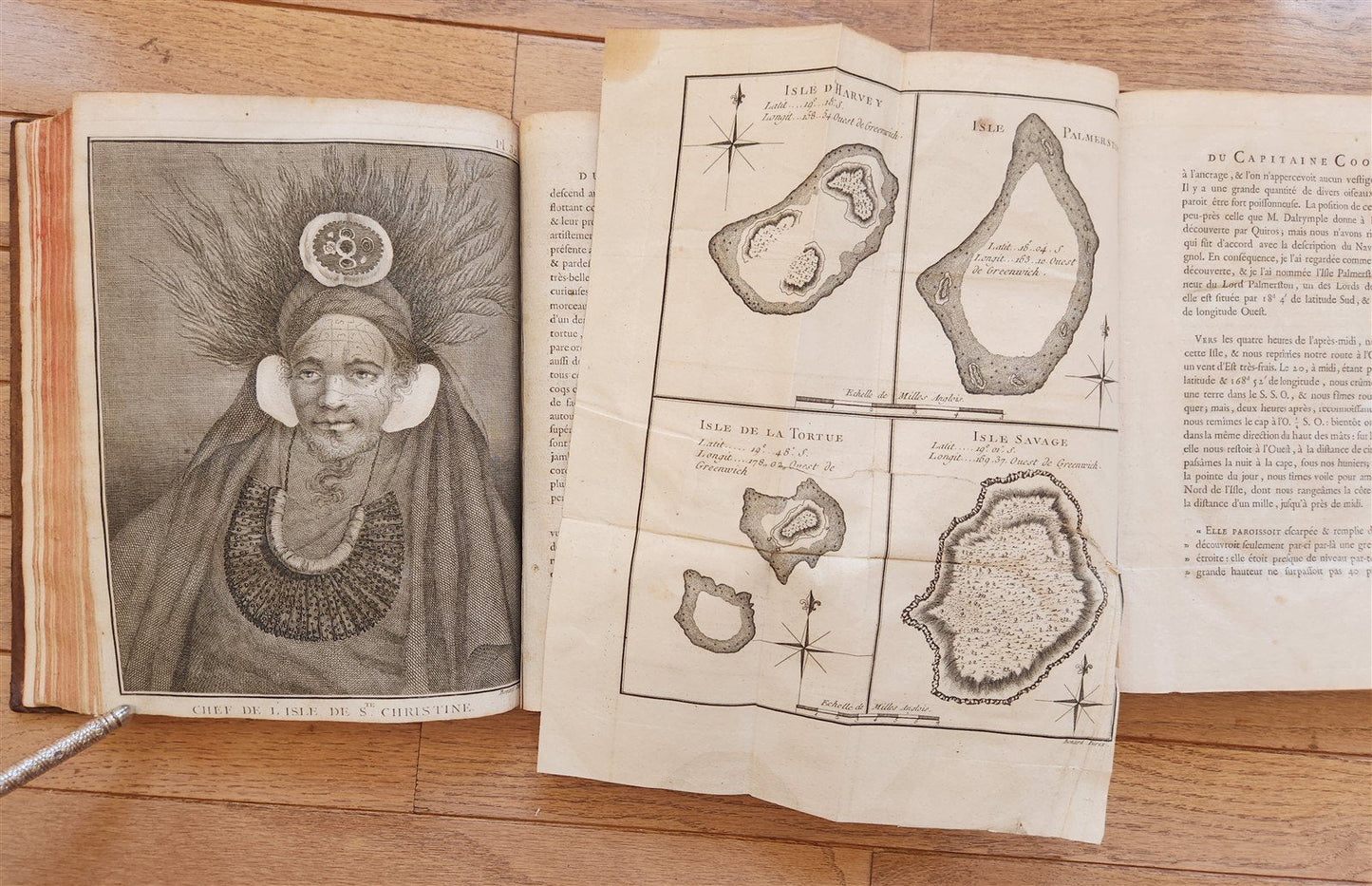 1778 CAPTAIN COOK SECOND VOYAGE 5 VOLUMES antique ILLUSTRATED w/66 PLATES French