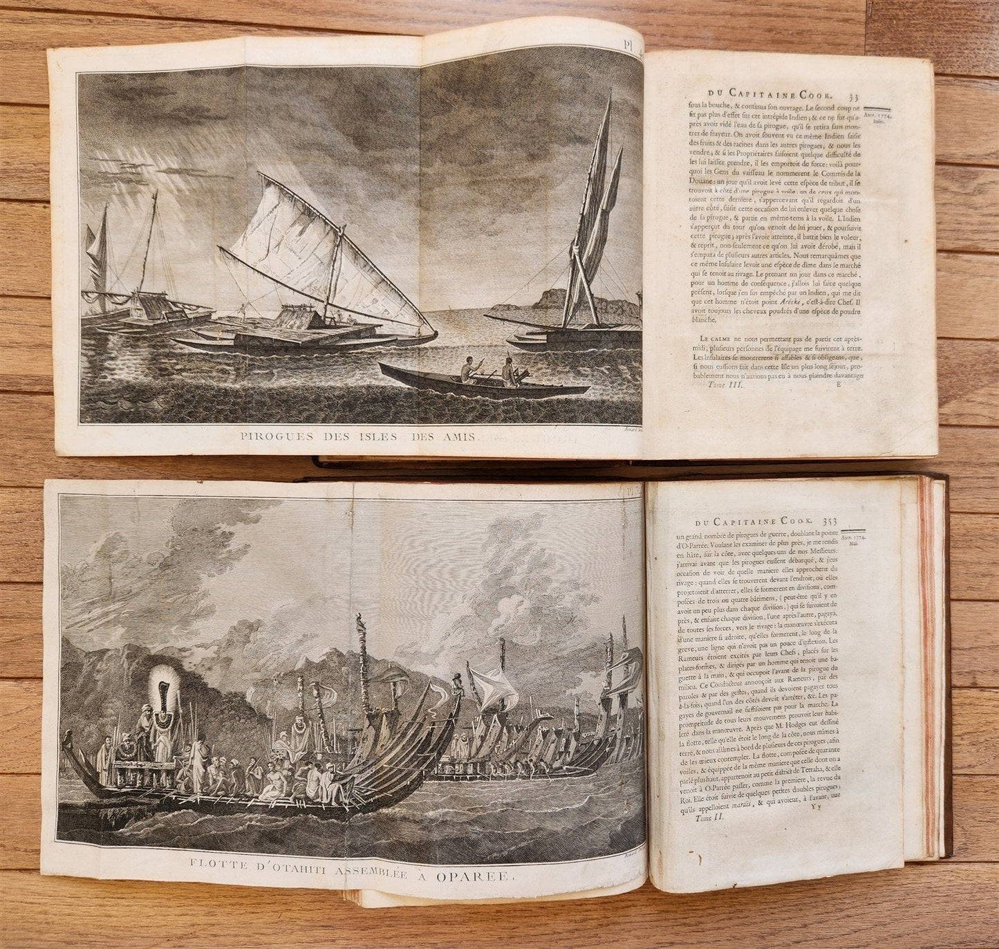 1778 CAPTAIN COOK SECOND VOYAGE 5 VOLUMES antique ILLUSTRATED w/66 PLATES French