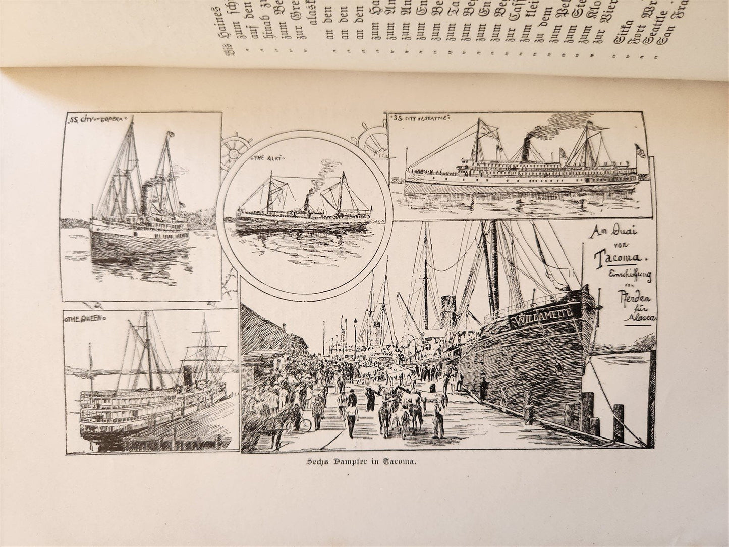 1897 Auf nach ALASKA by J. Moller antique ILLUSTRATED in GERMAN