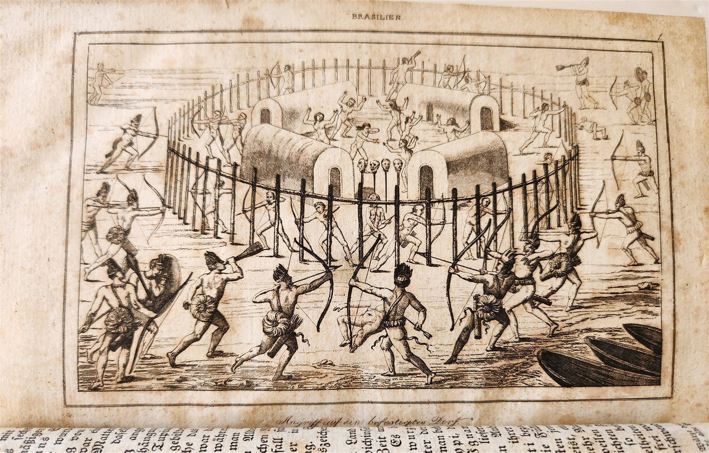 1838 BRAZIL antique ILLUSTRATED in GERMAN