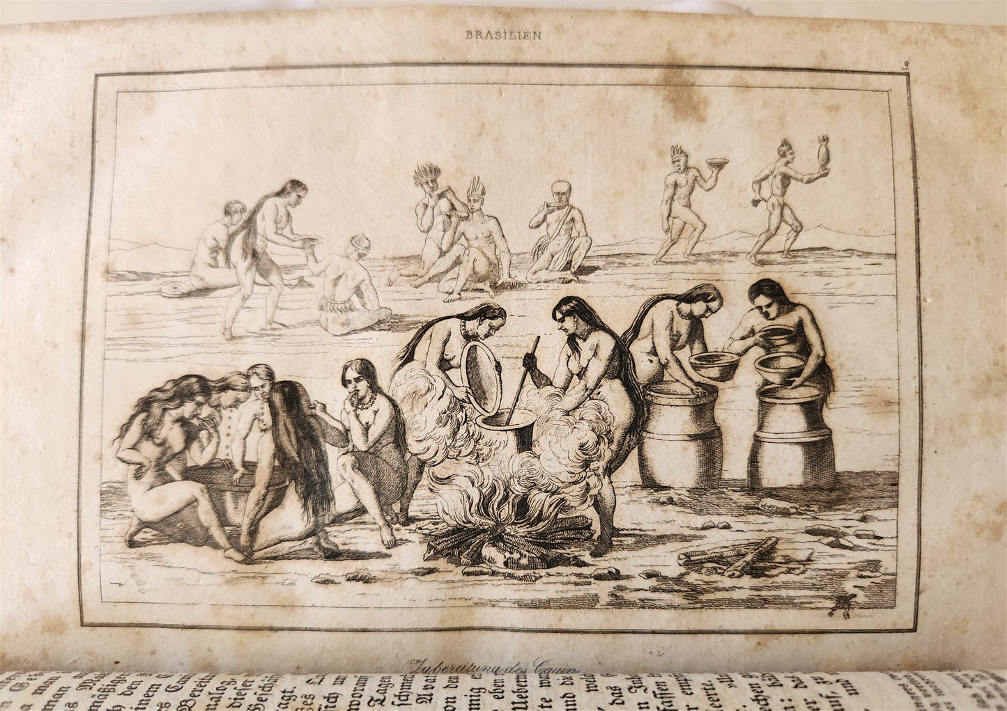 1838 BRAZIL antique ILLUSTRATED in GERMAN